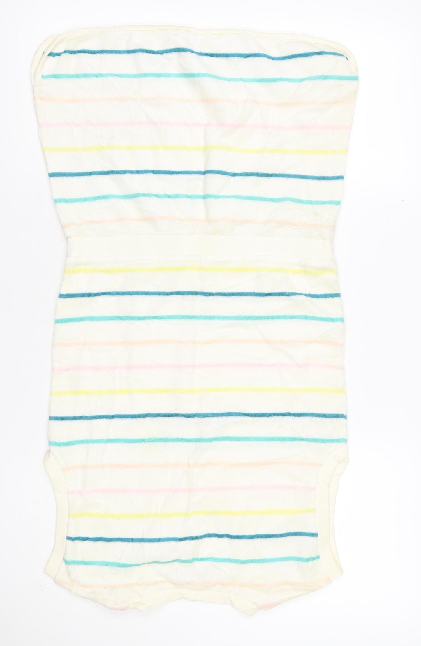 Fred Perry Women Multicoloured UK 8 Striped V-Neck Jumper Dress