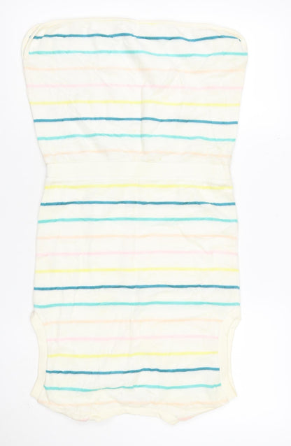 Fred Perry Women Multicoloured UK 8 Striped V-Neck Jumper Dress