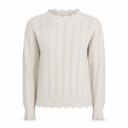 Per Una Women’s Ivory Size 12 Open Knit Wool Blend Pullover Jumper