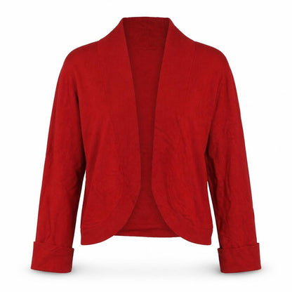 Phase Eight Women Red Size 12 Open Knit Long Sleeve Cardigan