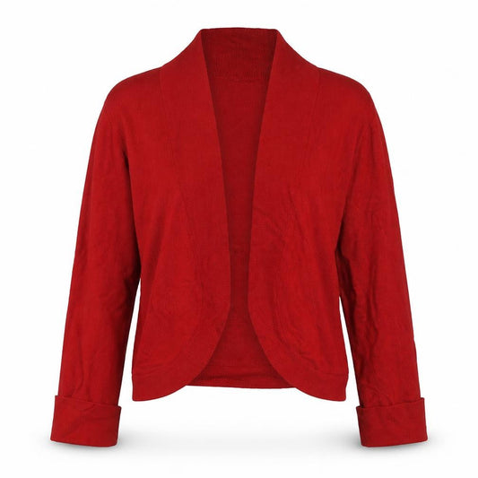 Phase Eight Women Red Size 12 Open Knit Long Sleeve Cardigan