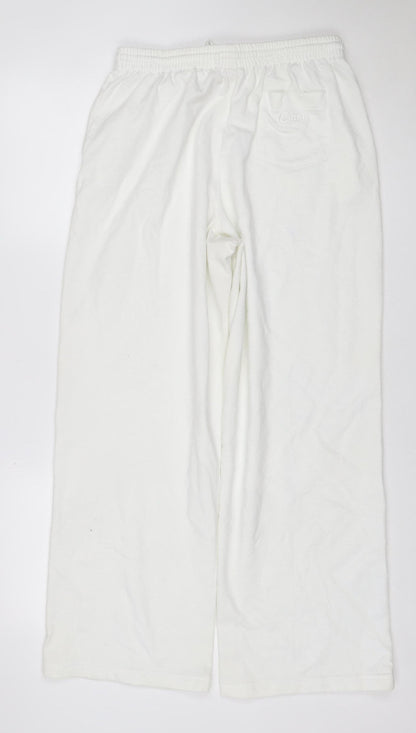Cotton Traders Women White M Jogger Sweatpants Drawstring Pocket