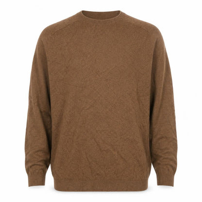 Next Men’s Brown L Crew Neck Cotton Blend Knit Pullover Jumper