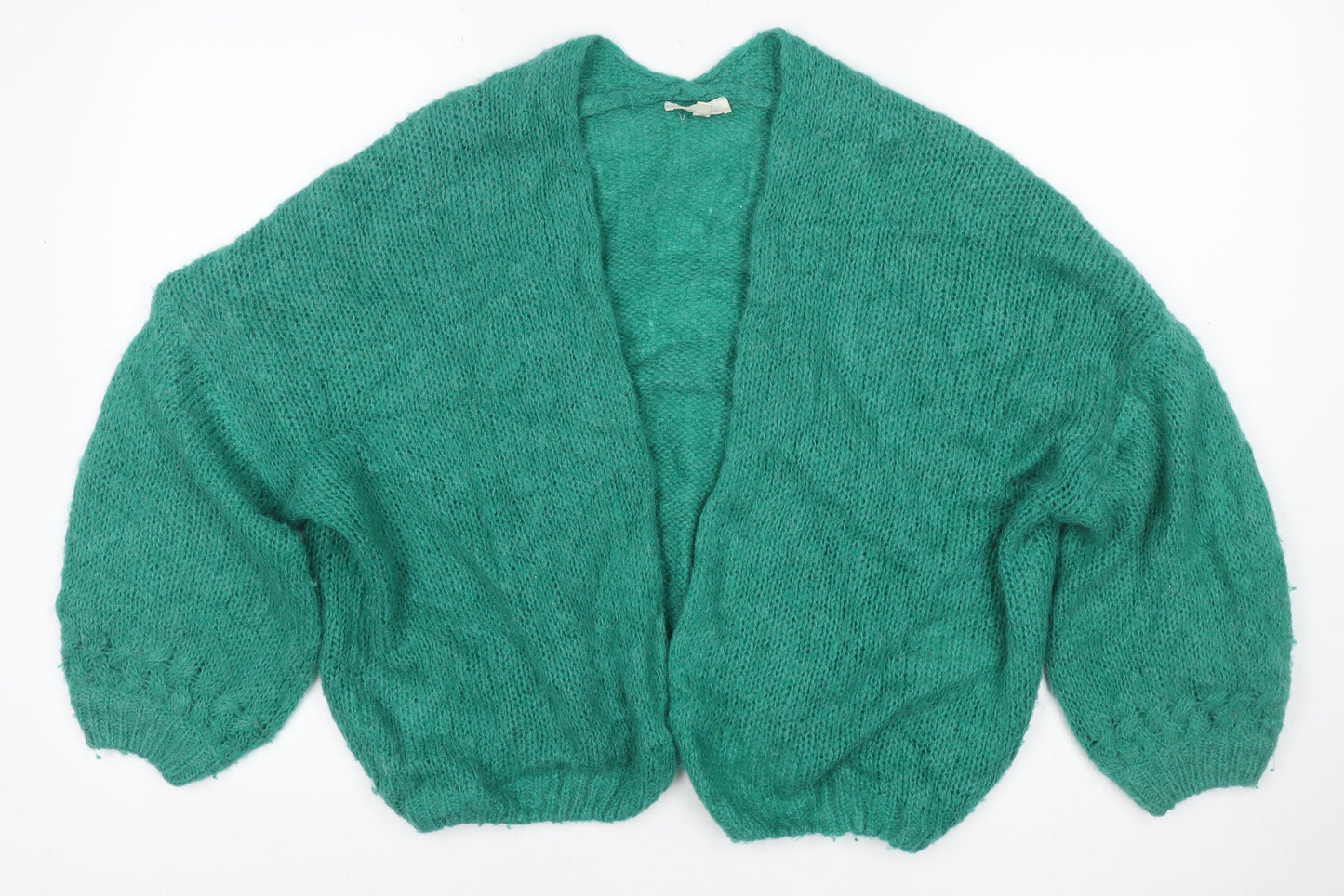 Grace & Mila Women Green S/M Open Knit Cardigan Long Sleeve