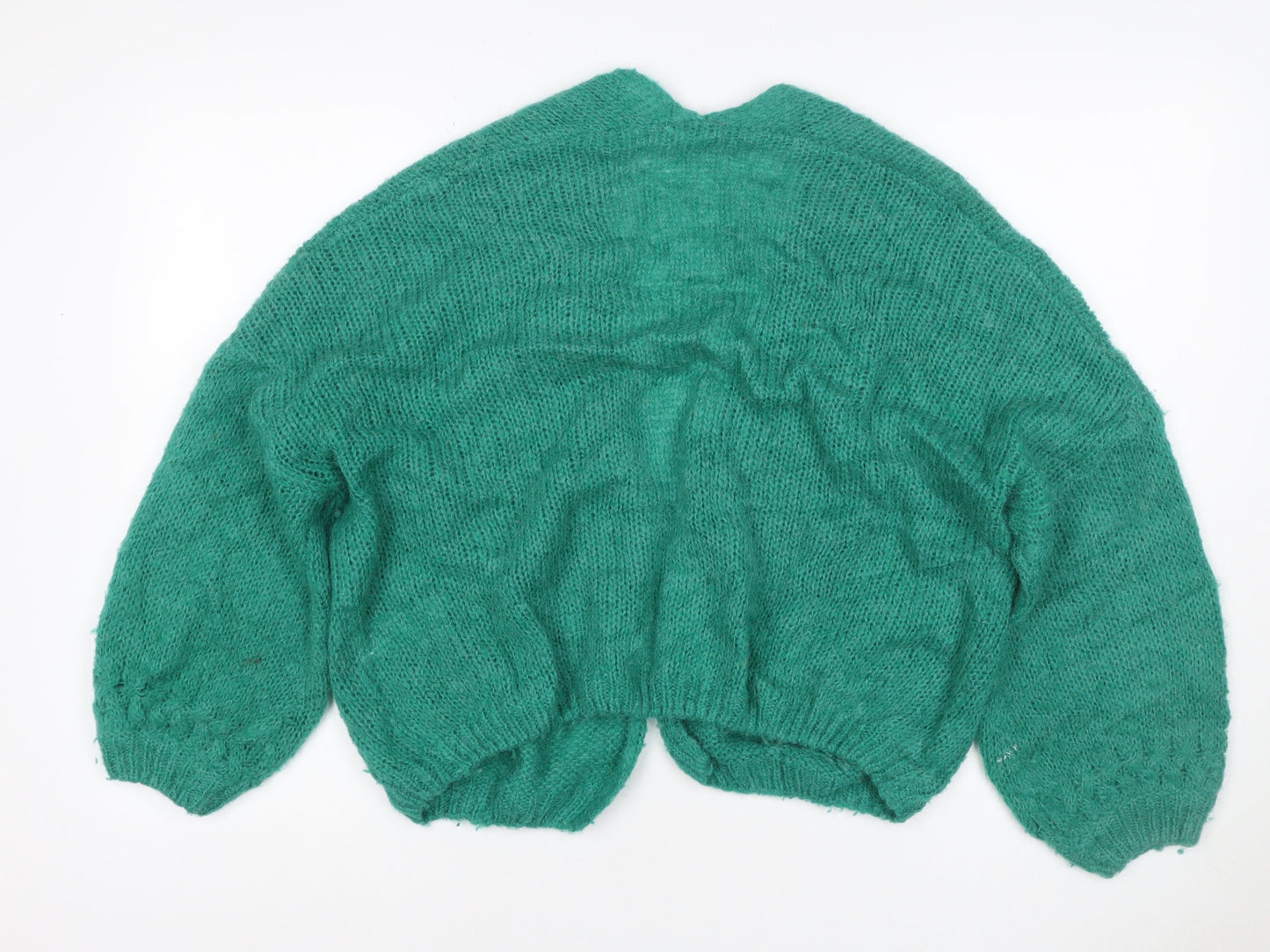 Grace & Mila Women Green S/M Open Knit Cardigan Long Sleeve