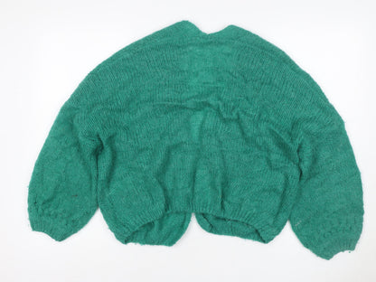 Grace & Mila Women Green S/M Open Knit Cardigan Long Sleeve