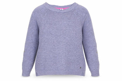 White Stuff Women’s Purple Size 14 Round Neck Knit Pullover Jumper