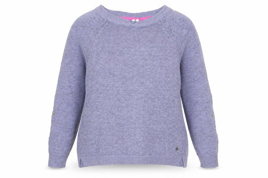 White Stuff Women’s Purple Size 14 Round Neck Knit Pullover Jumper