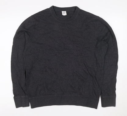 Gap Men’s Grey M Cotton Crew Neck Pullover Knit Jumper