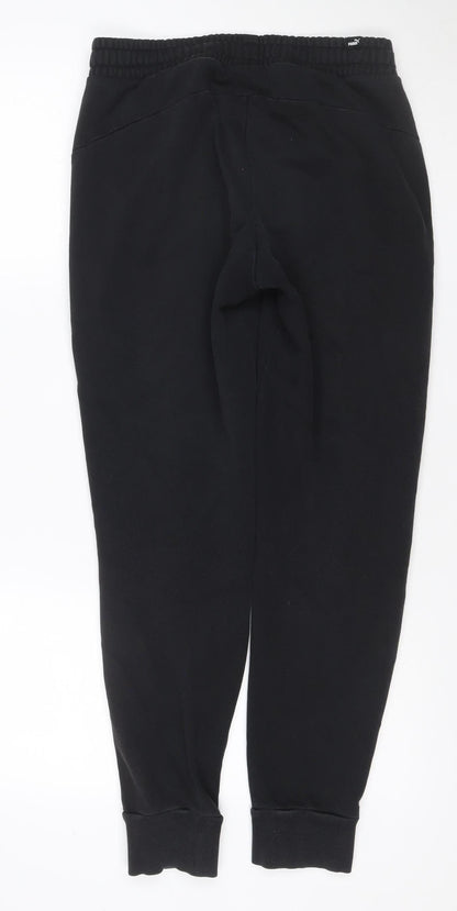 Puma Men's Black S Jogger Track Pants Elastic Waist Cuffed Sports Trousers