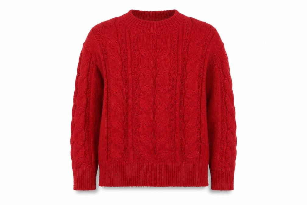 Next Women Red UK 12 Cable Knit High Neck Long Sleeve Jumper