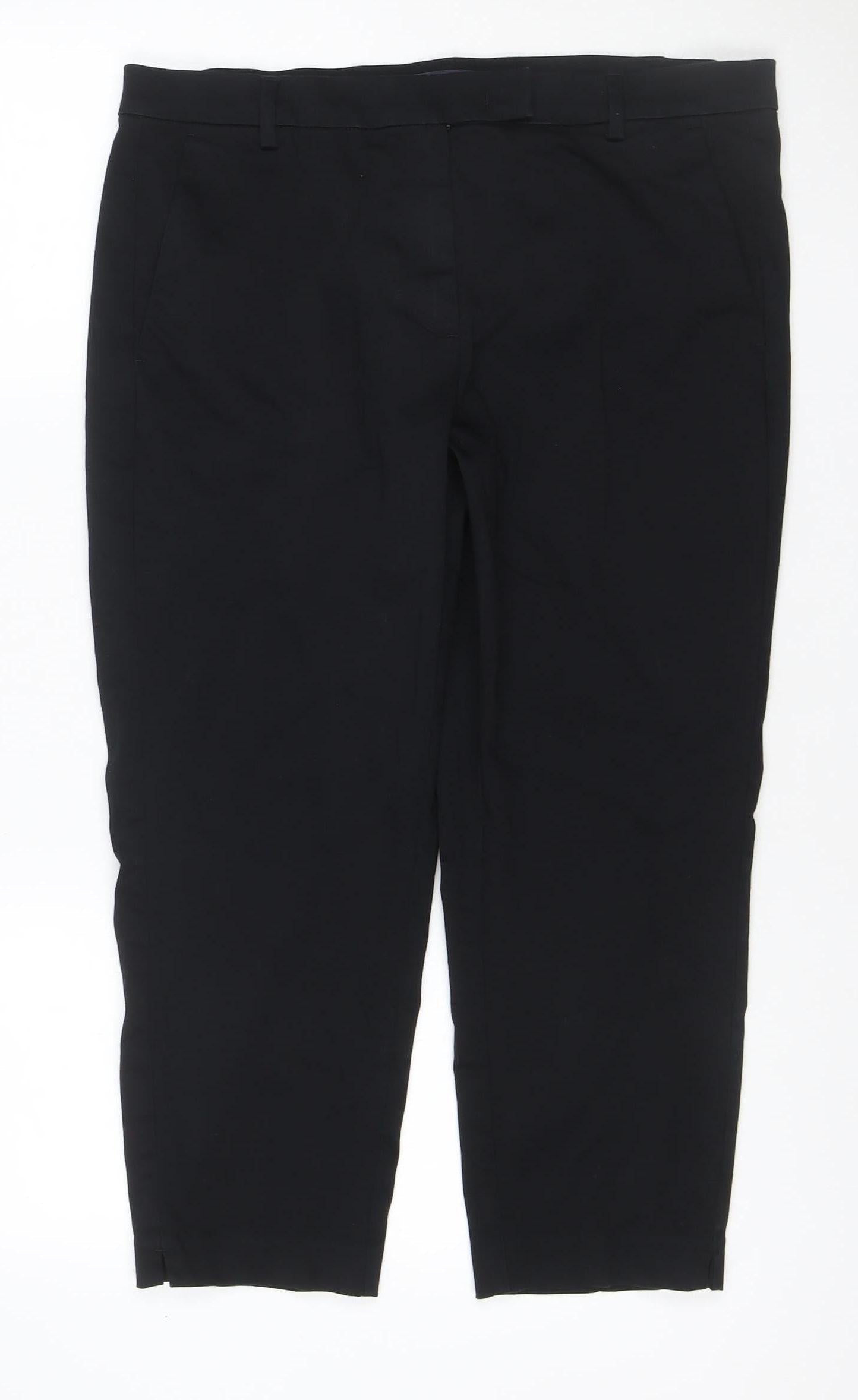 M&S Women’s Black Size 16 Short The Mia Slim Tailored Trousers