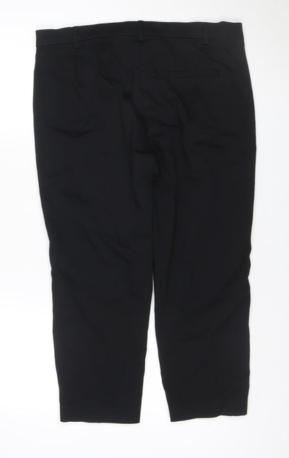 M&S Women’s Black Size 16 Short The Mia Slim Tailored Trousers