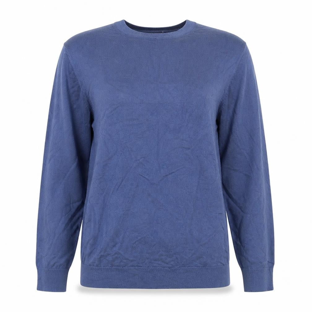 Marks and Spencer Women Blue Size 14 Merino Wool Crew Neck Jumper