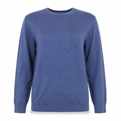 Marks and Spencer Women Blue Size 14 Merino Wool Crew Neck Jumper