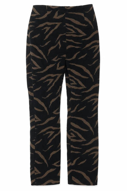 & Other Stories Women Black Brown Animal Print Wide Leg Trousers UK 10