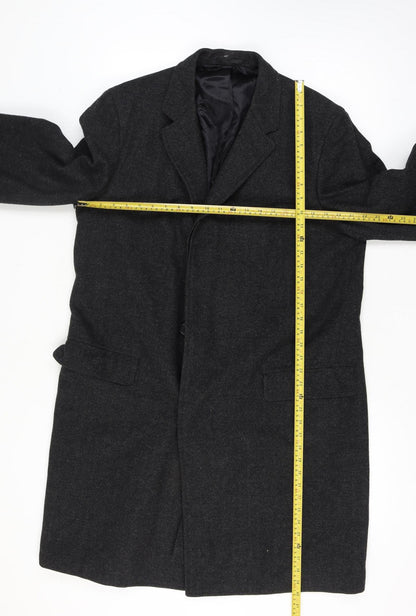 Imported Tailor Scott Thomas Men’s 42 Chest Grey Long Herringbone Overcoat