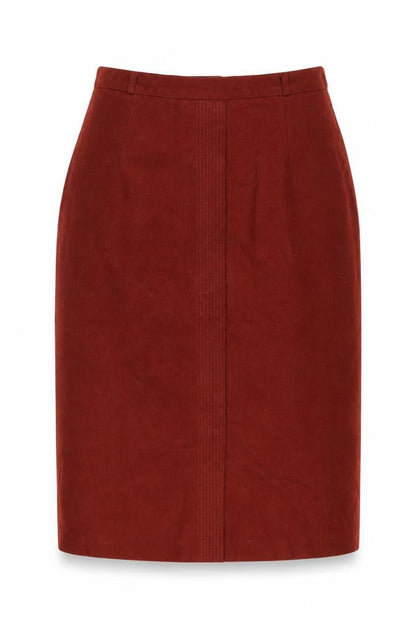 Pan-Hel Women’s Red Wool Midi Pencil Skirt 28 Waist Vintage