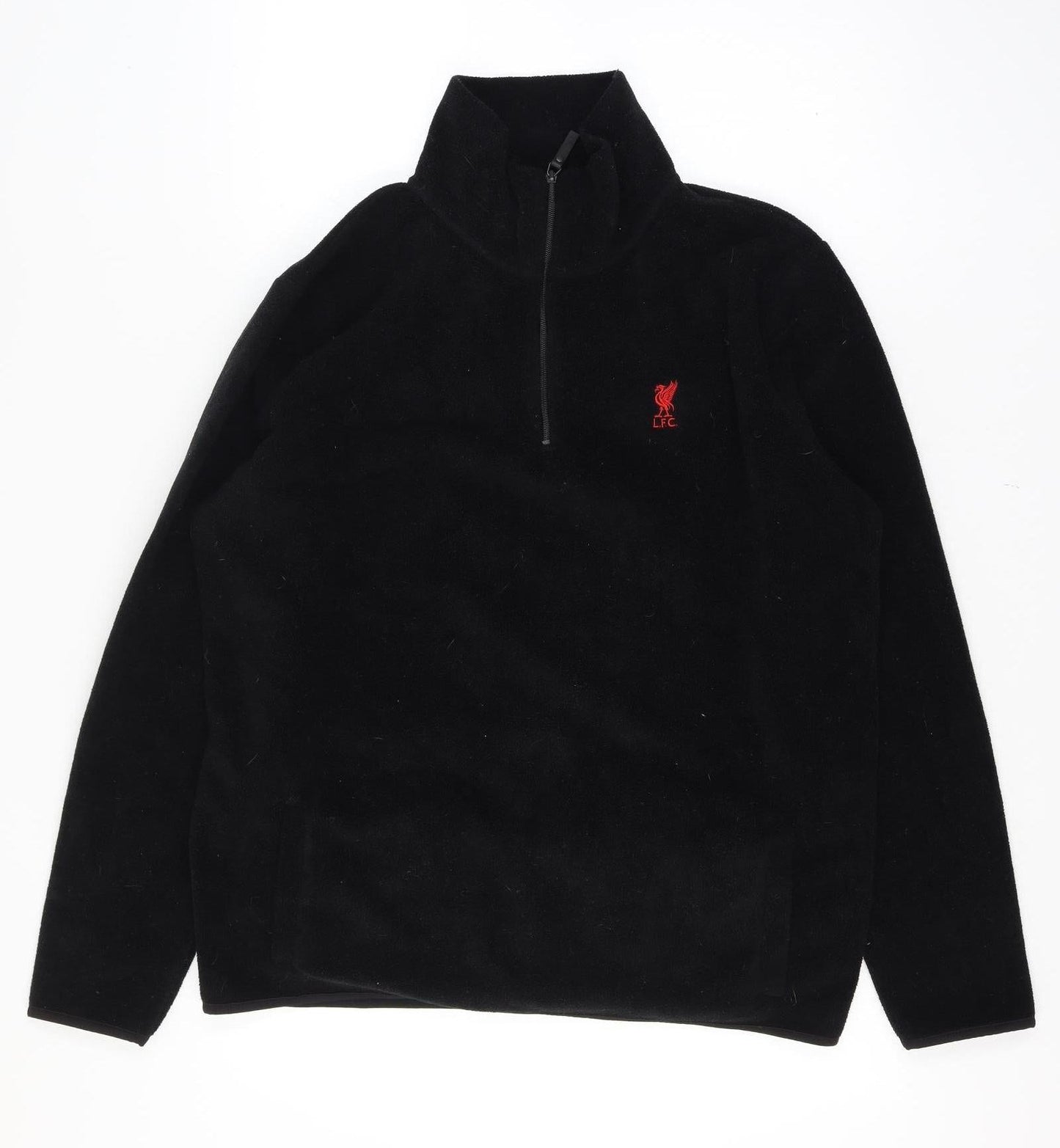 Liverpool FC Men’s XL Black 1/4 Zip Fleece Sweatshirt