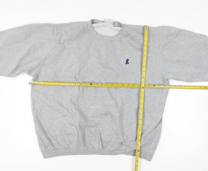 Disney World Men’s XL Grey Mickey Mouse Embroidered Crew Sweatshirt