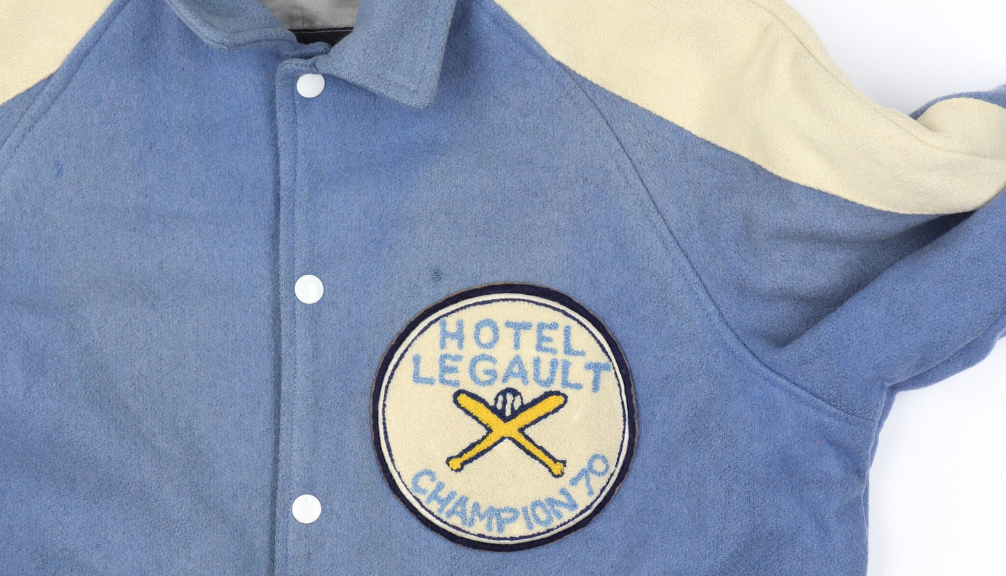 Murray Randolfh Men’s Blue Size M Wool Varsity Jacket Hotel Legault