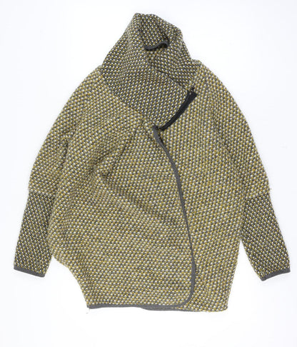Colorine Paris Size 14 Women Multicoloured Chunky Knit Zip Cardigan