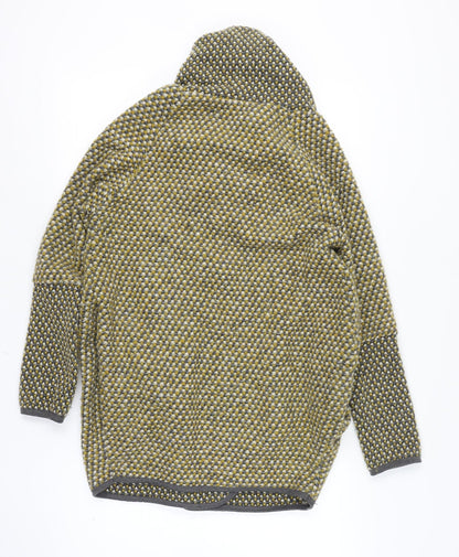 Colorine Paris Size 14 Women Multicoloured Chunky Knit Zip Cardigan