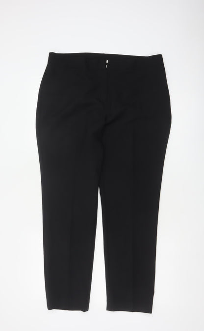 Bonmarché Women’s Black Size 14 Straight Leg Dress Trousers