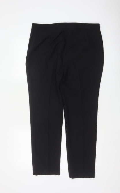 Bonmarché Women’s Black Size 14 Straight Leg Dress Trousers