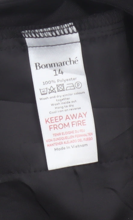 Bonmarché Women’s Black Size 14 Straight Leg Dress Trousers