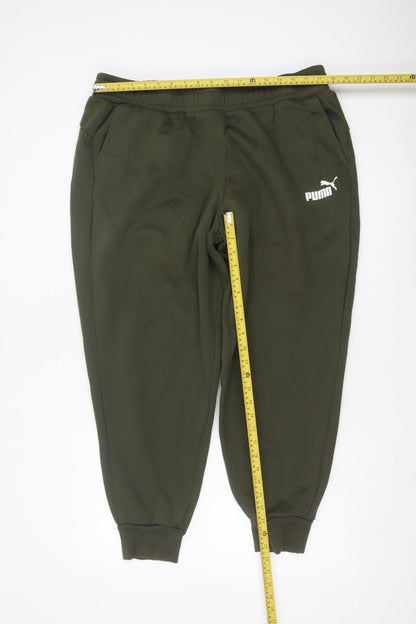 Puma Women Green XXL Jogger Sweatpants Elastic Waist Logo Pockets
