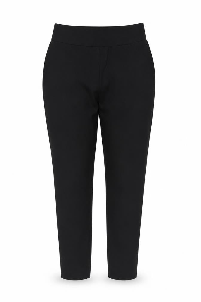 Next Women Black UK 12 Tall High Rise Tapered Stretch Trousers
