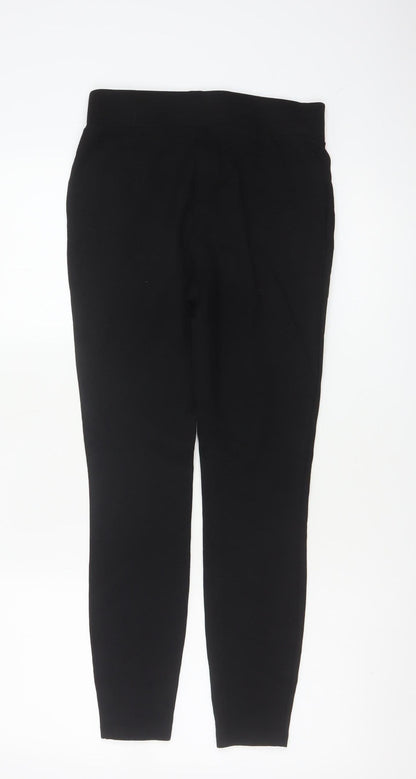 Next Women Black UK 12 Tall High Rise Tapered Stretch Trousers