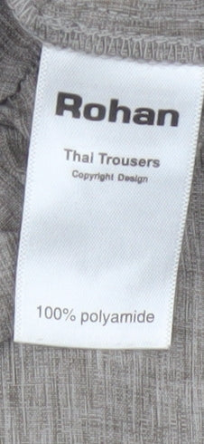 Rohan Women’s Grey Size 14 Thai Drawstring Wide Leg Travel Trousers