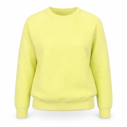 ASOS Women Yellow UK 8 Ribbed Cotton Crew Neck Long Sleeve Pullover Jumper