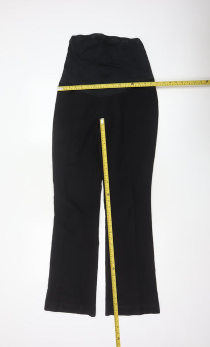 New Look Maternity Women’s Black Size 10 Flared Stretch Trousers