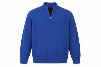 Blue Harbour Men’s Blue 2XL 1/4 Zip Cotton Knit Jumper