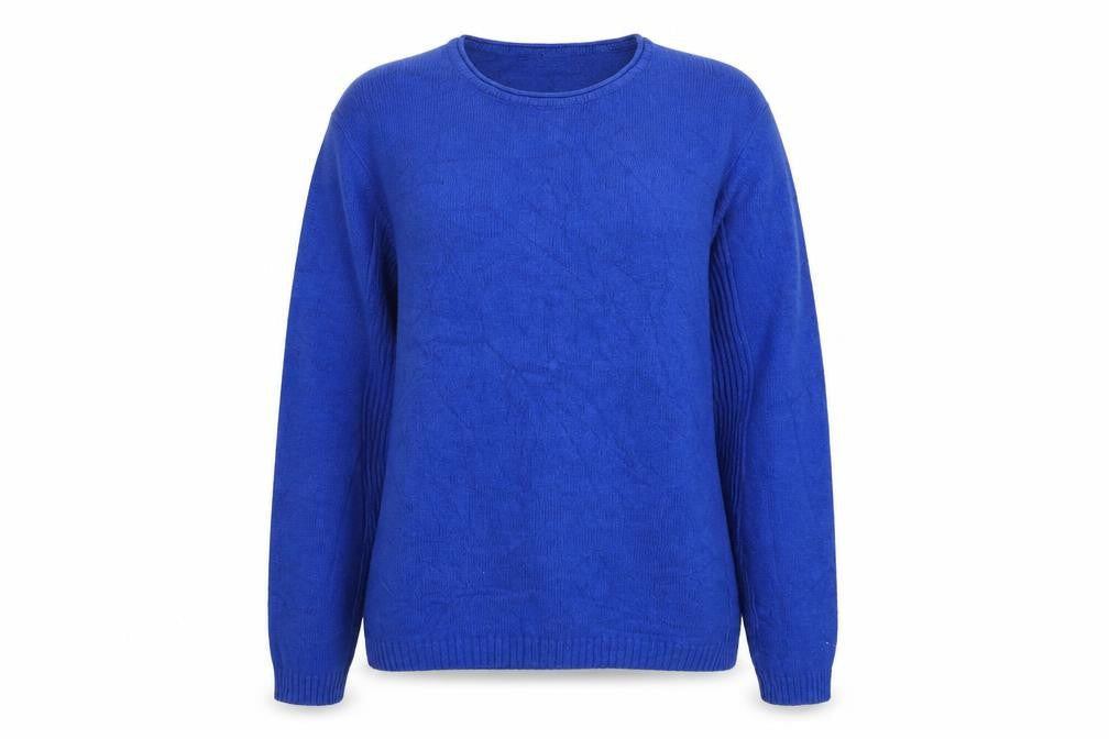 Isle Essentials Women's Blue Wool Blend Pullover Jumper Size 20