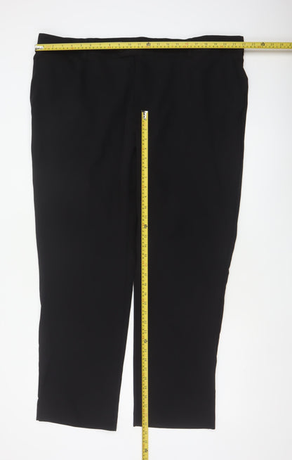 Farah Men’s Black 46W 31L Stretch Flat Front Dress Trousers