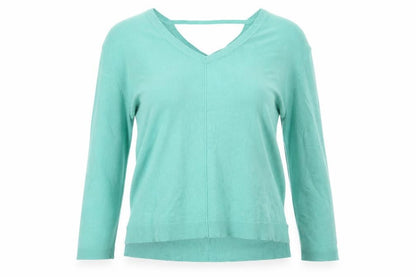 Marks & Spencer Women Green Size 8 V-Neck Lightweight Pullover Jumper