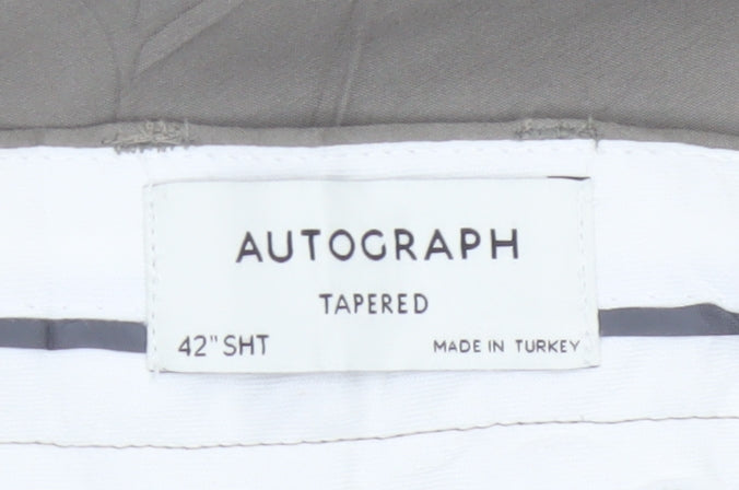 Marks and Spencer Autograph Men's Grey 42 Short Tapered Trousers