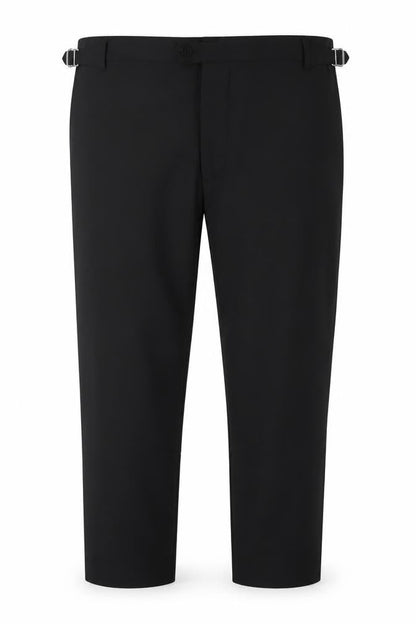 Marks and Spencer Men Black 42 Regular Wool Dress Trousers Side Adjusters