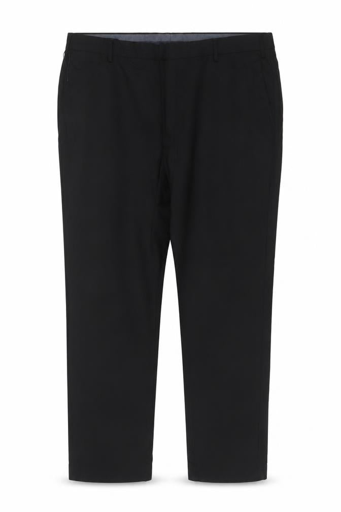 Marks & Spencer Men's Black 48in Short Regular Fit Wool Dress Trousers