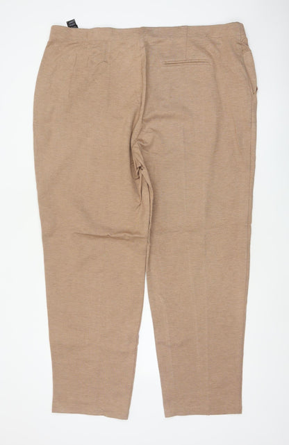Marks and Spencer Women’s Beige UK 24 Tapered Stretch Trousers