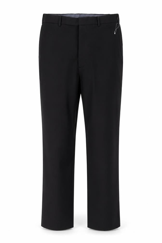 Marks & Spencer Men's Black 38S Regular Fit Wool Blend Dress Trousers