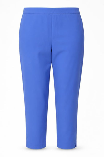 M&S Women Blue Size 24 High Rise Straight Ankle Trousers