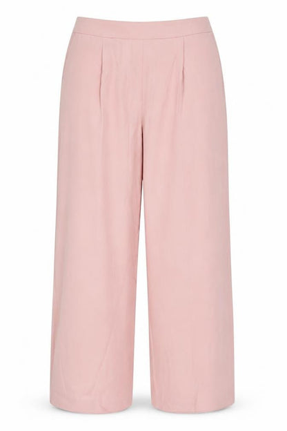 Marks & Spencer Women Pink UK 20 Wide Leg High Rise Trousers