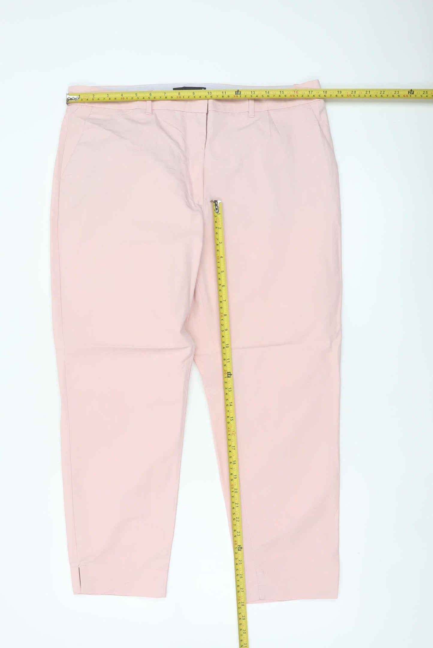 M&S Collection Women Pink Size 16 Cropped Tapered Tailored Trousers