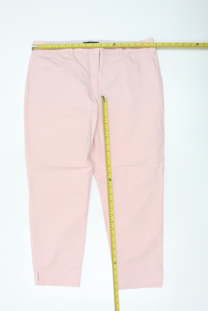 M&S Collection Women Pink Size 16 Cropped Tapered Tailored Trousers