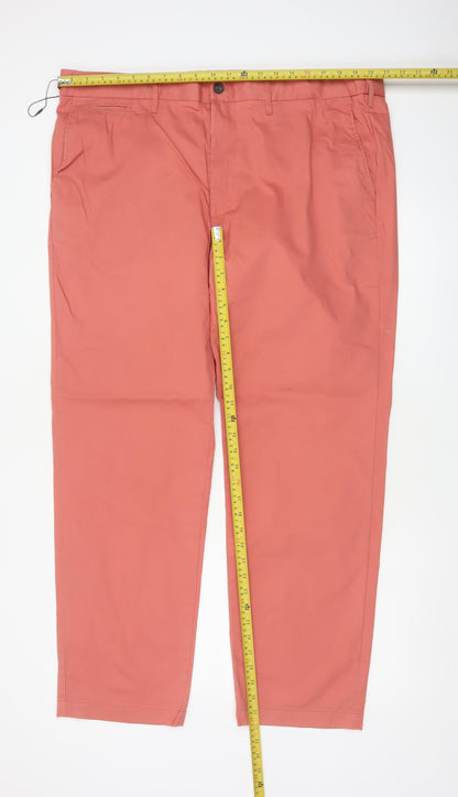Marks & Spencer Men’s Orange 42 Regular Fit Chino Trousers